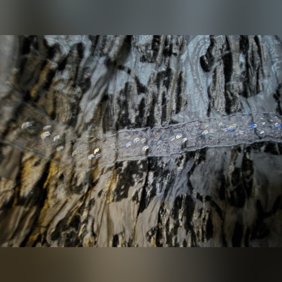 Danier Midi Western Whimsigoth Gothcore Sheer Paisley Floral Velvet Size M Skirt - Picture 7 of 9